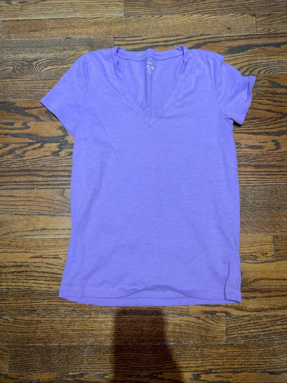 J. Crew Lavender V-Neck Short Sleeve Tee